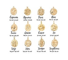 Load image into Gallery viewer, Gold Zodiac Fresh Water Pearl Necklace