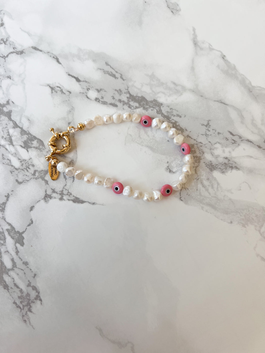 Pink Evil Eye Bracelet