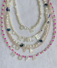 Load image into Gallery viewer, Customised pearly name necklace
